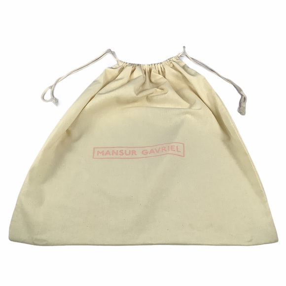 Mansur Gavriel Cream Linen Drawstring Dust Bag